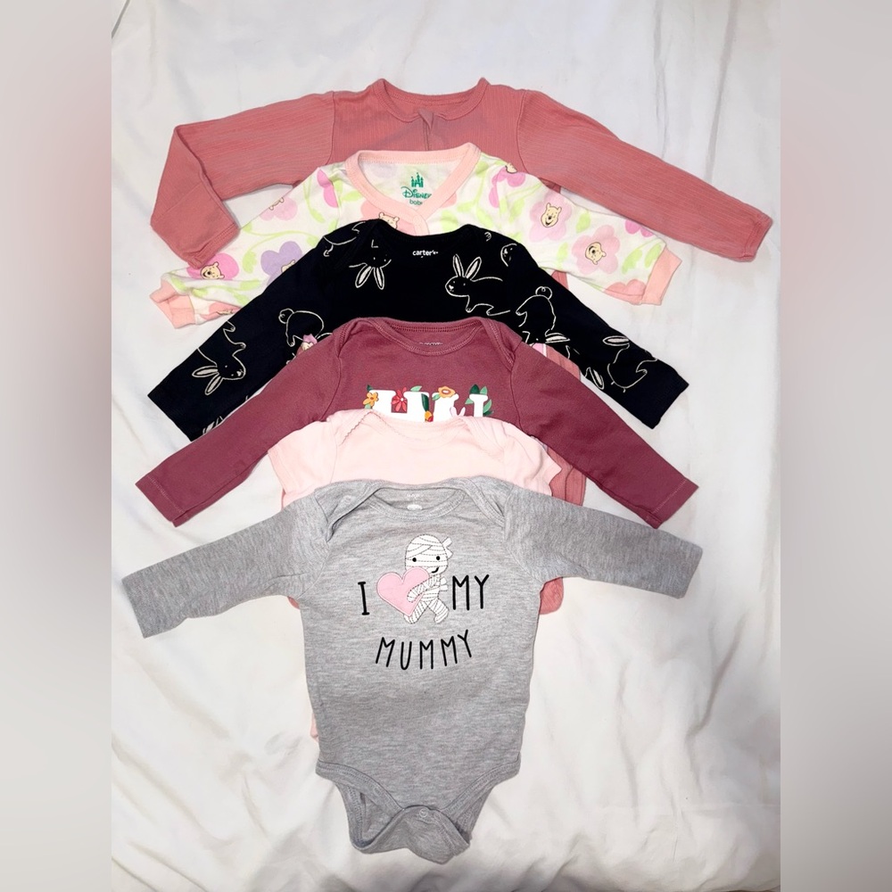 BUNDLE 6Pcs GIRL ONESIES SIZE 6 EXCELLENT CONDITIONS